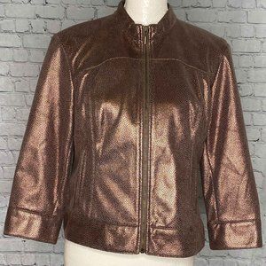 Ruby Rd Copper Metallic Jacket